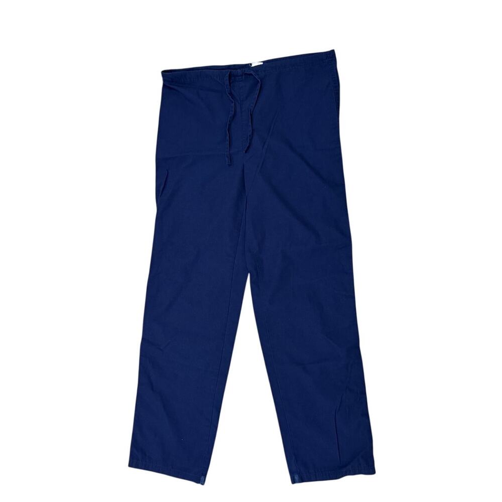 Dickies Womens Small Tall ST Navy Blue Drawstring Scrub Pants Trousers